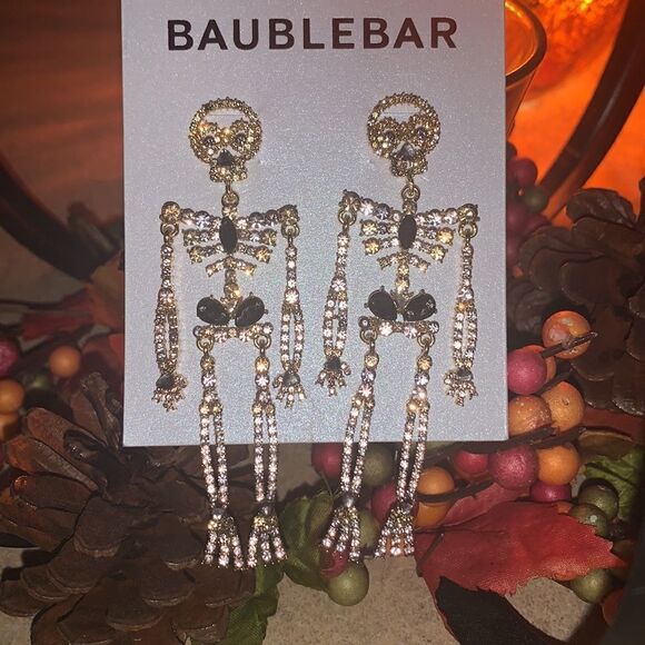 Skeleton Bone Drop Earrings - Picture 5 of 6